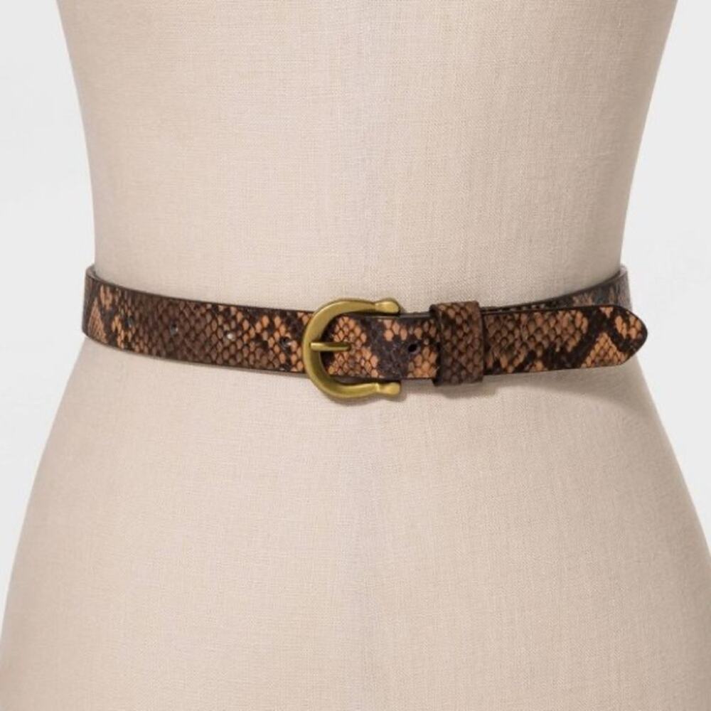 Universal Thread Women's Horseshoe Snake Print Belt NWT Sz L